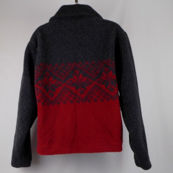 Free Tech Men Size S Gray and Red Lined Jacket Pockets Collar Long Sleeves - Picture 3 of 6